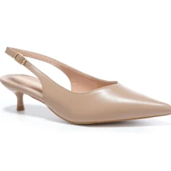 Abigail dame stiletter med slingback M105 - Apricot