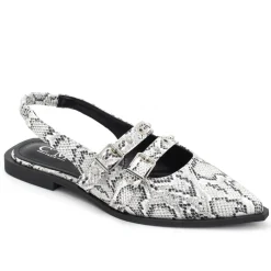 Amelia dame slingback ballerinaer 8316 - Snake