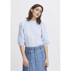 B.YOUNG DAME BLUSE BYIMOGEN - Silver Lake Blue Mix
