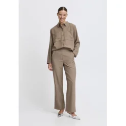 B.YOUNG dame bukser BYMMIDDE - Walnut Melange