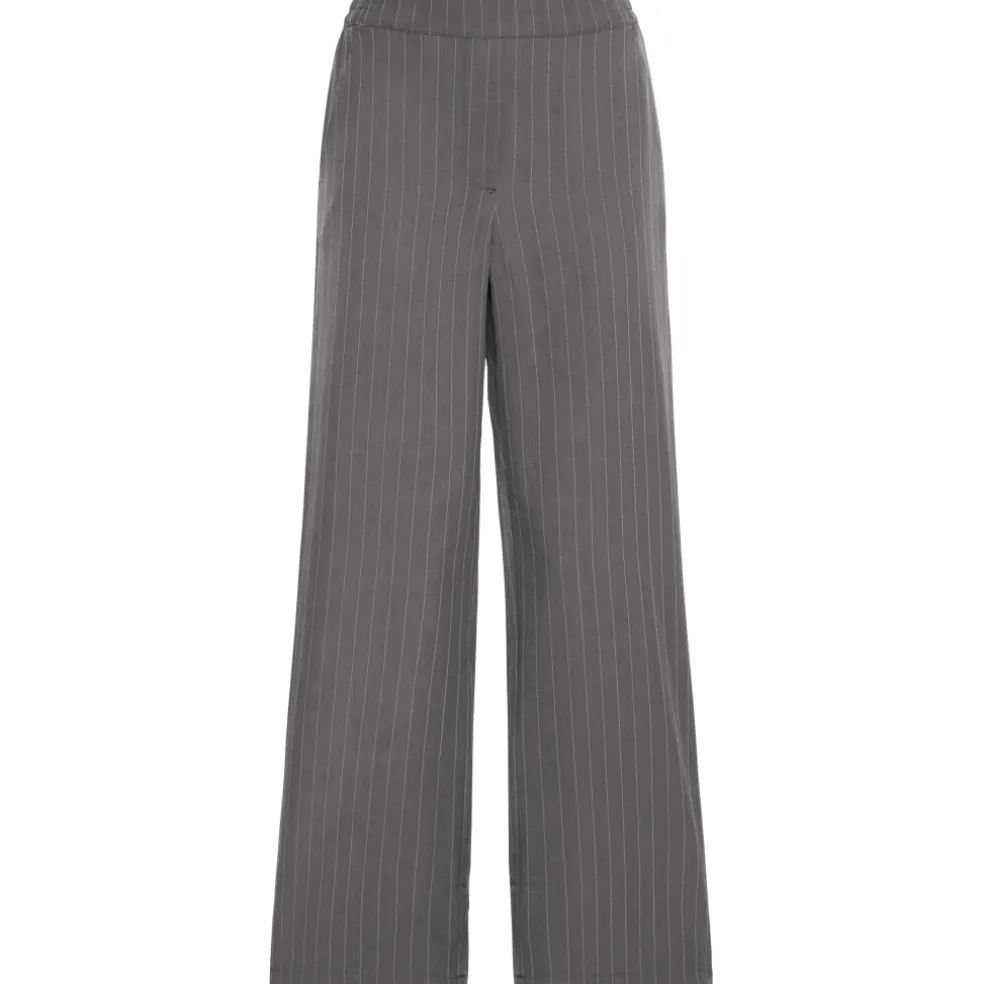 B.YOUNG dame bukser BYMMIDDE - Dark Grey Mel. Pinstripe Mix