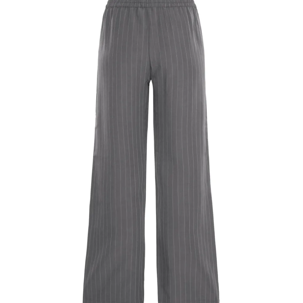 B.YOUNG dame bukser BYMMIDDE - Dark Grey Mel. Pinstripe Mix