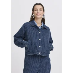 B.YOUNG dame jakke BYKANILLA - Mid Blue Denim