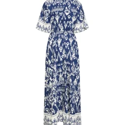 B.YOUNG dame kjole BYJASMINA - Medieval Blue Eth Mix