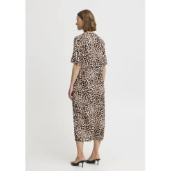 B.YOUNG dame kjole BYMMJOELLA - Birch LEOPARD