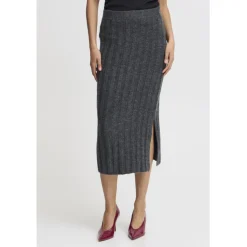 B.YOUNG dame nederdel BYMARIANNE - Dark grey melange