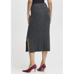 B.YOUNG dame nederdel BYMARIANNE - Dark grey melange