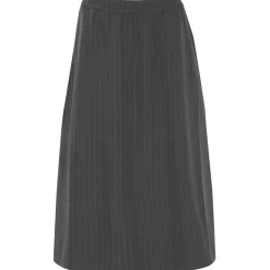 B.YOUNG dame nederdel BYMIDDE - Dark Grey Mel. Pinstripe Mix