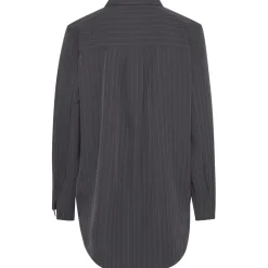 B.YOUNG dame skjorte BYMMIDDE - Dark Grey Mel. Pinstripe Mix