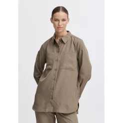 B.YOUNG dame skjorte BYMMIDDE - Walnut Melange