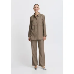 B.YOUNG dame skjorte BYMMIDDE - Walnut Melange