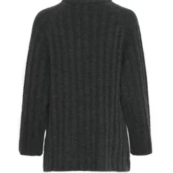 B.YOUNG dame strik BYMARIANNE - Dark grey melange