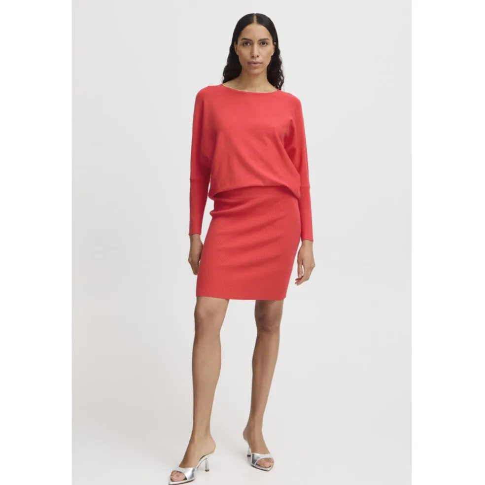 B.YOUNG dame strik BYMMORLA - Poinsettia