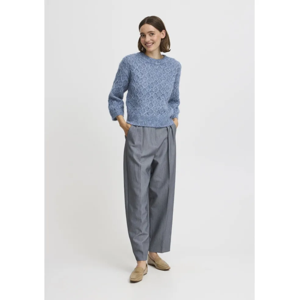 B.YOUNG dame strik BYOMHU - Blue Horizon Melange