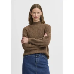 B.YOUNG dame strik BYOTIKI - Walnut