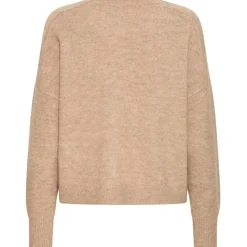 B.YOUNG DAME STRIKTRØJE BYMONNA - Walnut Melange