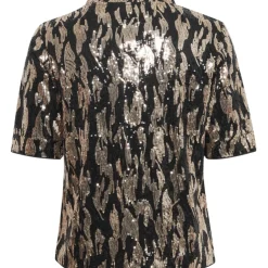 B.YOUNG dame top BYREI - Gold Abstract Mix