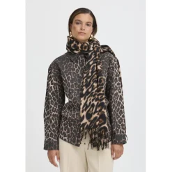 b.young dame tørklæde BYWEOPARD - Black Mix