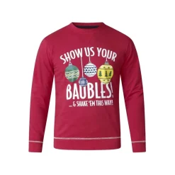 D555 Herre sweatshirt baubles - Red
