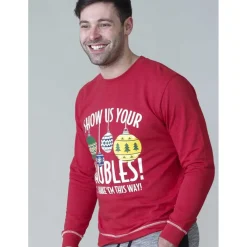 D555 Herre sweatshirt baubles - Red