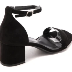 Edera dame stiletter med blokhæl 6894 - Black