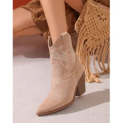 Fenja dame cowboystøvler BM122 - Khaki