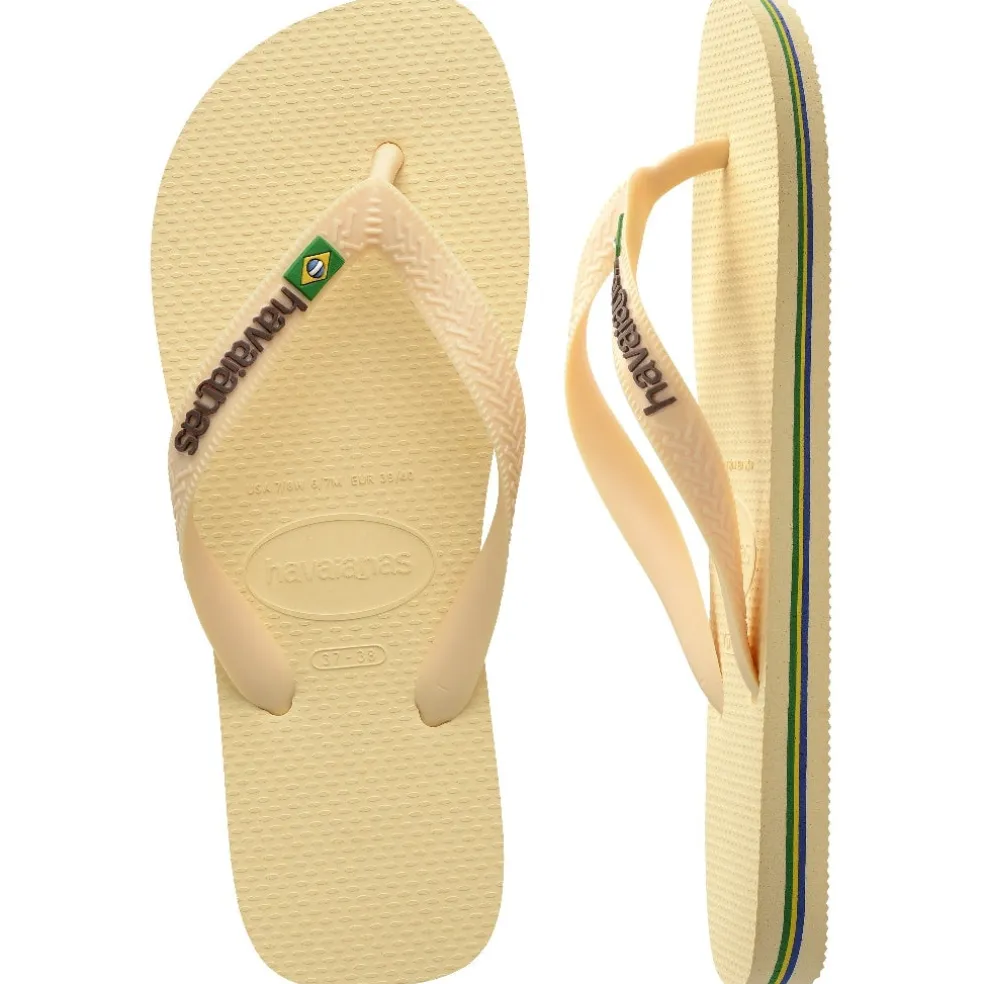 Havaianas Slippers Unisex Brazil Logo 4110850 - Buttercream