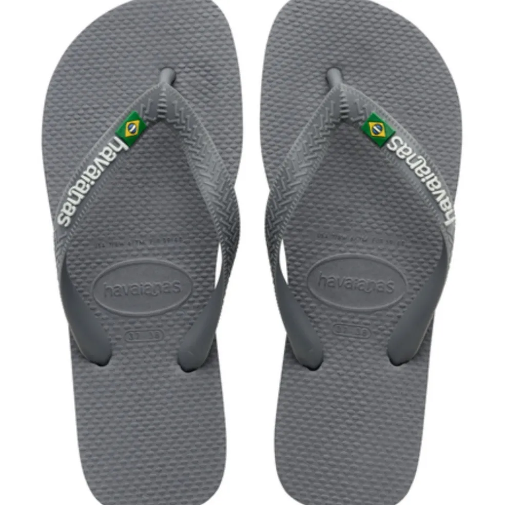 Havaianas Slippers Unisex Brazil Logo 4110850 - Steel Grey