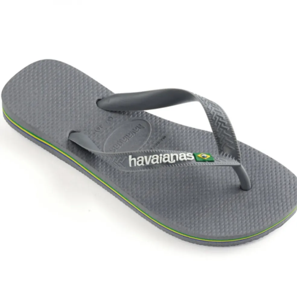 Havaianas Slippers Unisex Brazil Logo 4110850 - Steel Grey