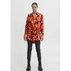 ICHI dame skjorte IHKALOVA - Koi Multi Print