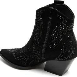 Jacqueline dame cowboystøvler 9676A - Black