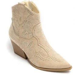 Jacqueline dame cowboystøvler 9676A - Beige