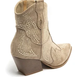 Jacqueline dame cowboystøvler 9676A - Kaki