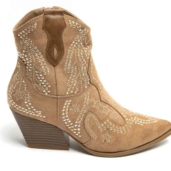 Jacqueline dame cowboystøvler 9676A - Camel