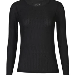 Liberté dame bluse 21345 - BLACK WAVY LINES