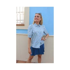 LIBERTÉ dame bluse FLORA - CUTE BOW BLUE