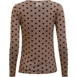 LIBERTÉ dame bluse MESH - SAND BLACK FLOCK HEART