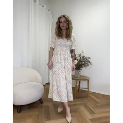 Liberté dame gro kjole 21268 - CREME ORANGE FLOWER