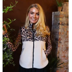 LIBERTÉ dame vest TEDDY 22173 - LUX LEO CREME BLACK