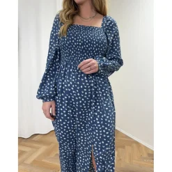 Liberté kjole GRO - Blue Flower