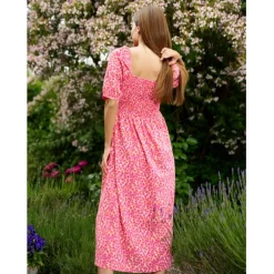 Liberté kjole gro - Pink Flower