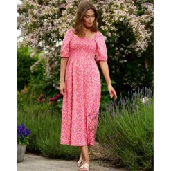 Liberté kjole gro - Pink Flower