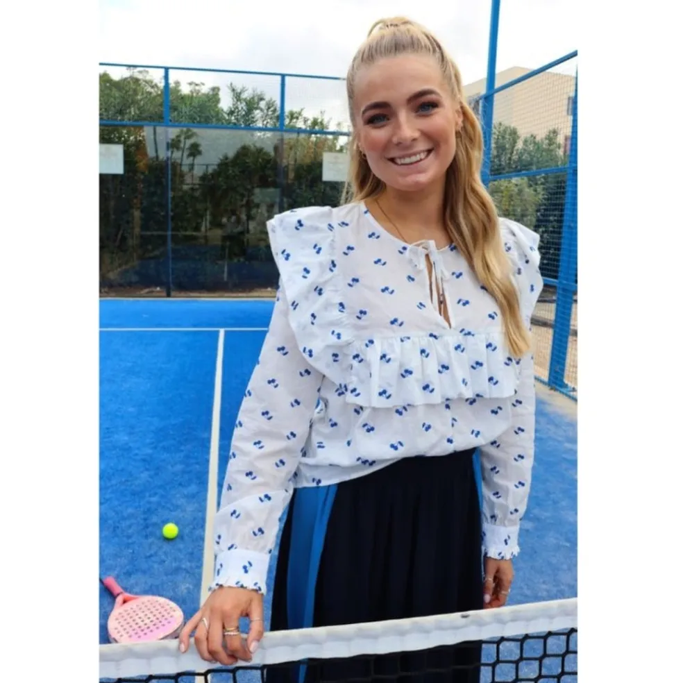 LIBERTE dame bluse HEATHER 22165 - WHITE BLUE CHERRY