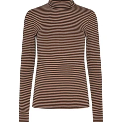Liberte dame bluse TALIA - Sand Black Stripe