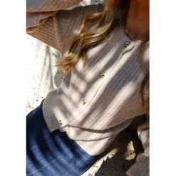 Liberte dame cardigan FRO O-NECK - Ivory