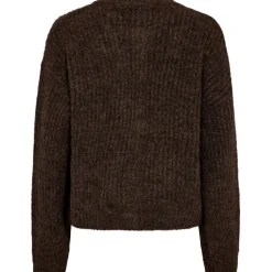 Liberte dame cardigan FRO O-NECK - Chocolate