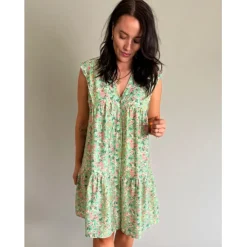 Lululia Dame Kjole LuMonica 7124 - Aqua6632tpf