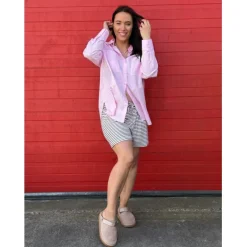 Lululia Dame Shorts LUSELMA 62781 - Vino/White