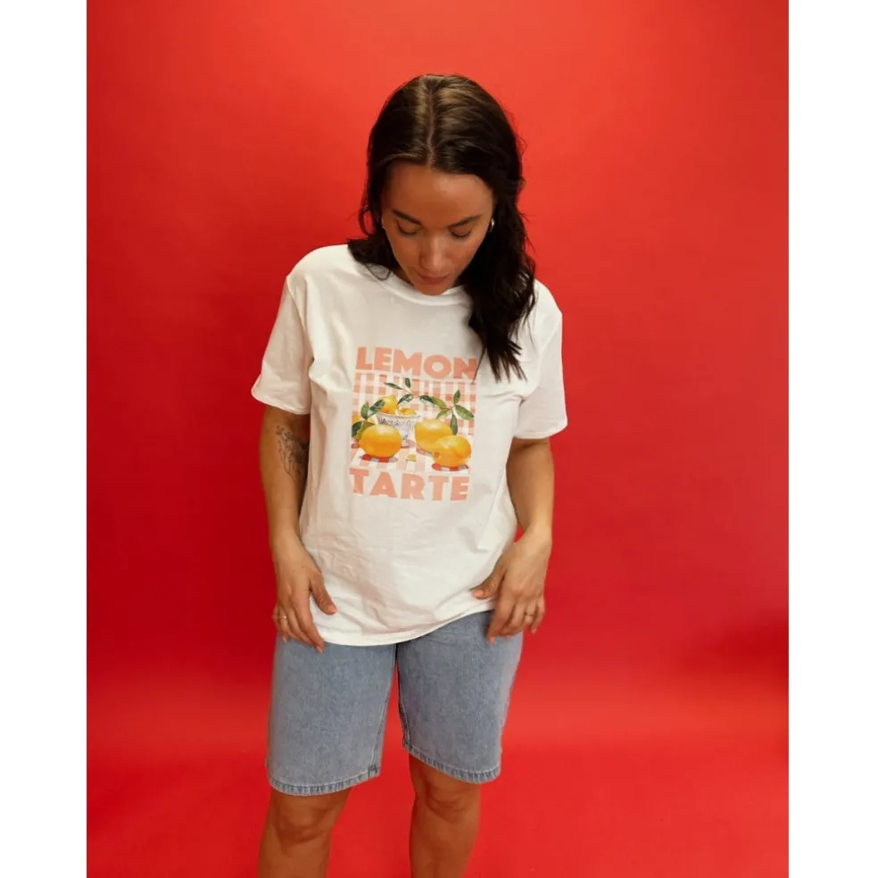 Lululia Dame T-Shirt LuNoor 0588 - Offwhite Lemon