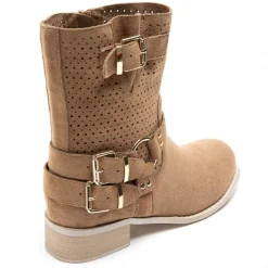 Malou dame bikerstøvler 9636A - Camel
